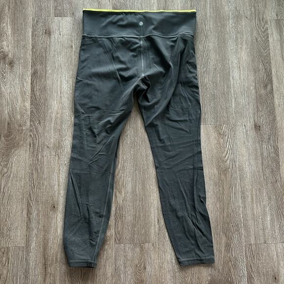 Athleta Revelation Laser Cut 7/8 Tight Leggings Green XL Tall Athletic Gym - Picture 6 of 6